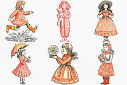Watercolor Thanksgiving Girl Clipart, an Illustration by Canvas Craft (Thumbnail 3 of 7)