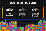 Game Paused - Pixel Game Family, a Sans Serif Font by Dharmas Foundry (Thumbnail 7 of 12)