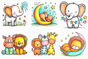Safari Animals clipart bundle, an Illustration by Libby Wishes (Thumbnail 6 of 7)