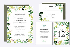 Watercolor Meadow Wedding Suite