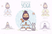 yoga man with animals, an Animal Illustration by JulianArt (Thumbnail 1 of 7)