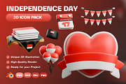 Independence Day Icon 3D Pack, an Object 3D Model by Haps Space (Thumbnail 1 of 5)