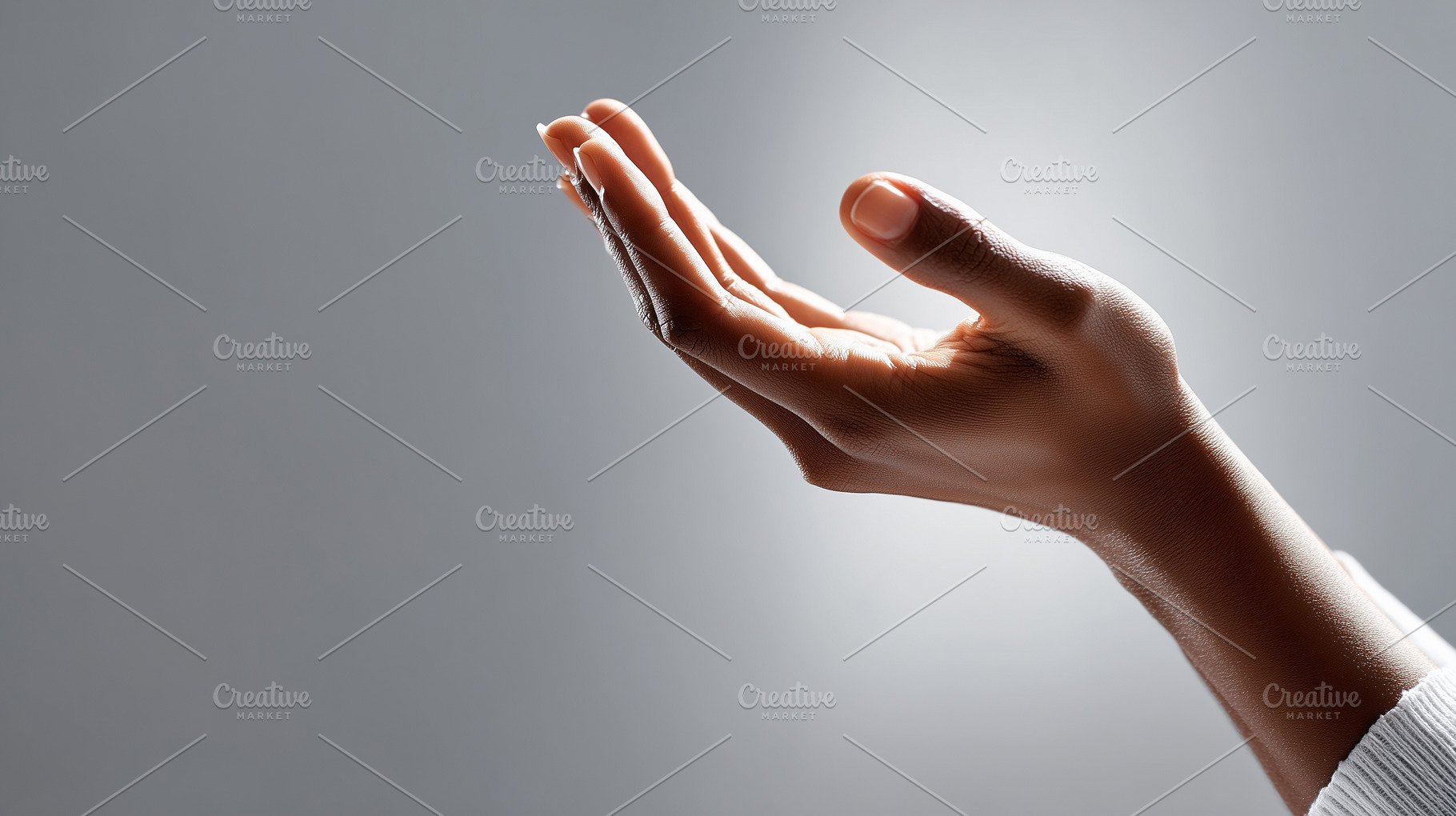 Hand reaching upward against soft, a Person Photo by MistyDay