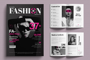 Fashion Magazine Template, a Magazine Template by MightyDesign