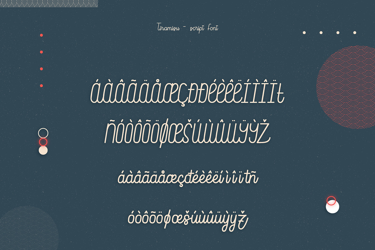 Tiramisu Retro Script Font, a Script Font by infernostudio3 (Photo 10 of 11)