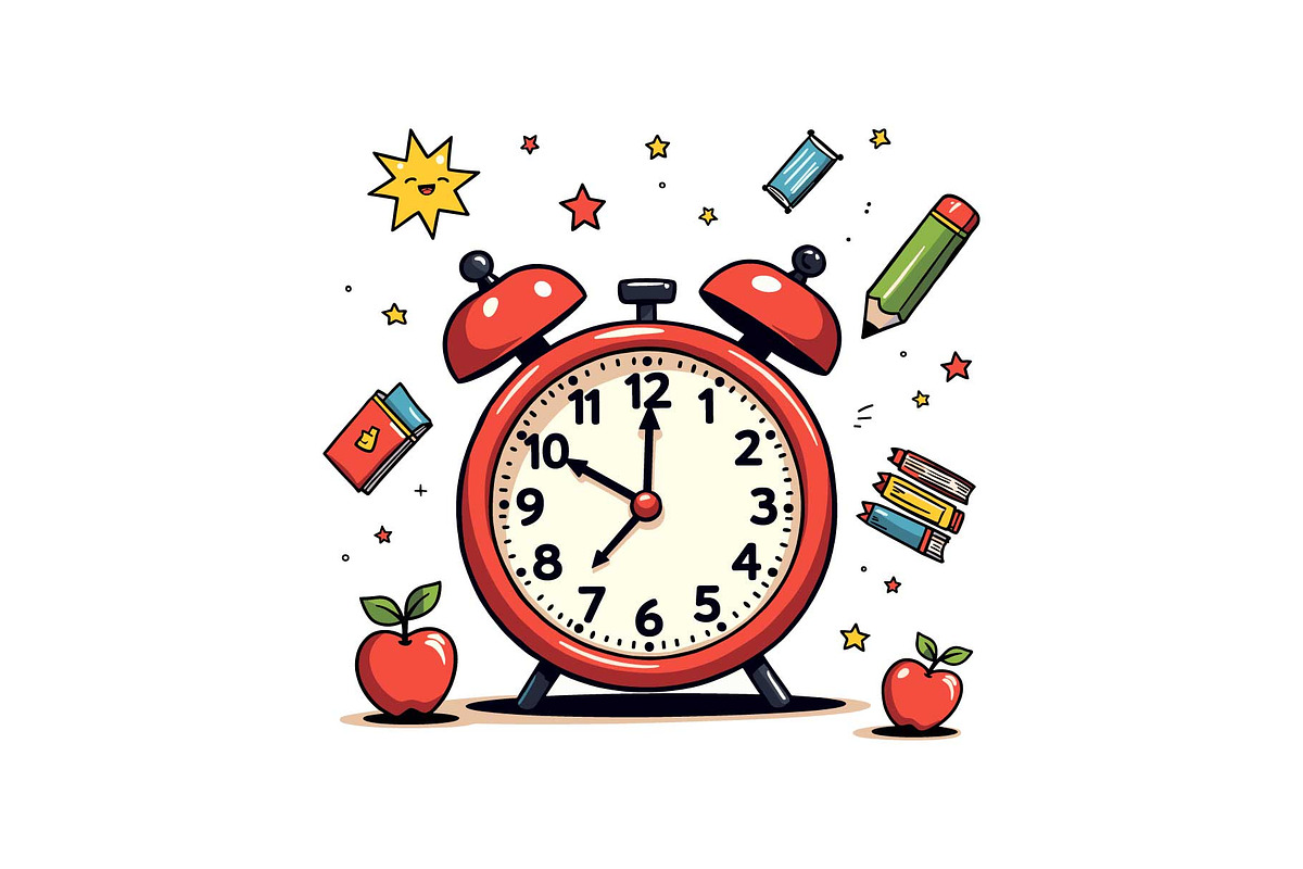 School Clock & Books Set, an Object Graphic by yasushie (Photo 8 of 13)