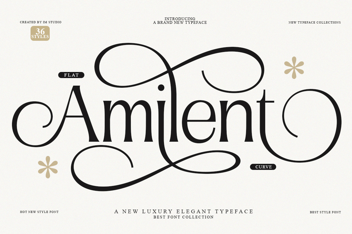 Amilent | 36 Style Font, a Serif Font by IM Studio (Photo 1 of 13)