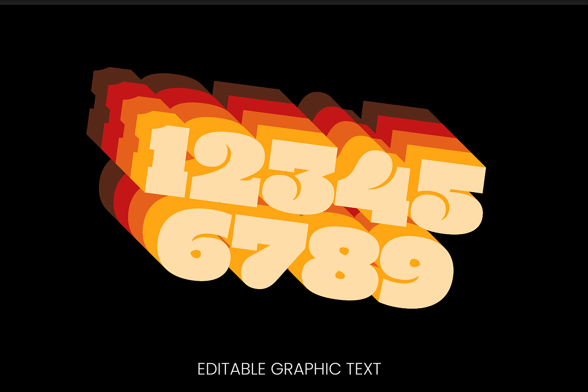 Retro Stack Text Effect preview 2