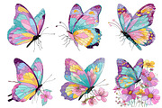 Whimsical Spring Butterfly Clipart, an Illustration by Dream Creation (Thumbnail 2 of 6)