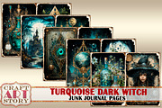 Turquoise dark witch Junk Journal, a Person Illustration by CraftArtStory (Thumbnail 2 of 6)