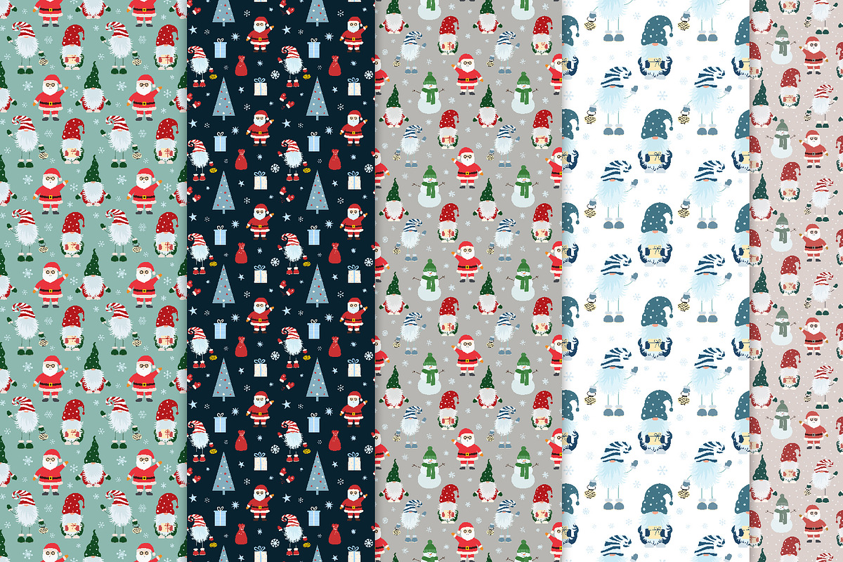 Christmas elements and patterns, a Decorative Illustration by Nataliia Pyzhova (Photo 4 of 6)