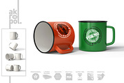 Enamel Mug Mock Up, a Cups & Container Mockup by akropol (Thumbnail 1 of 8)