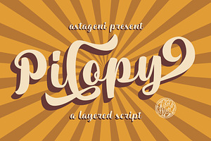 Pilopy Script | Layered Fonts