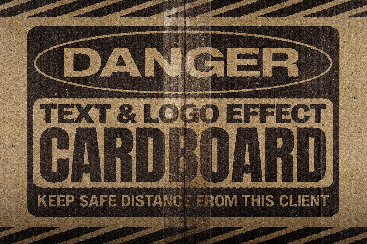 Cardboard Text Effect, a Layer Style Add-On by Design Squad (Photo 1 of 3)