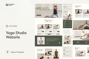 Yoga Studio Website UI Figma, an UI Kit Template by peterdraw