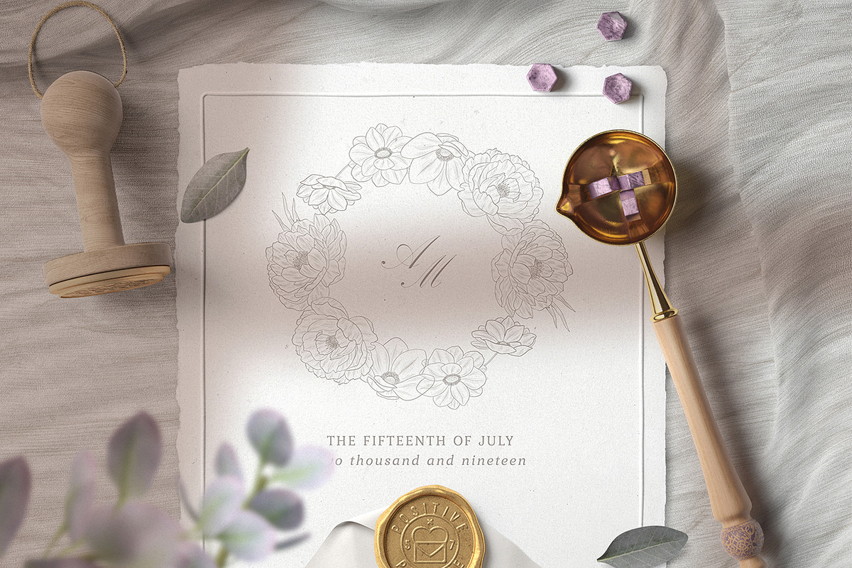 Line Art Flowers Collection, a Decorative Illustration by Letters-Shmetters (Photo 5 of 10)