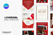 LOVERGIRL | Email Templates (Canva), a Templates & Theme by BossyByNature Designs (Thumbnail 1 of 5)