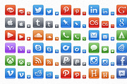 Social icon set 48px,32px & 16px, an Icon by kubilays (Thumbnail 2 of 2)