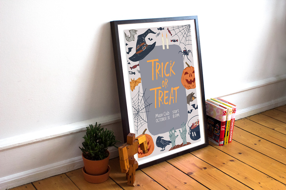 Halloween posters, cards, seamless, a Decorative Illustration by Good Studio (Photo 17 of 17)
