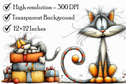 Quirky Chirstmas Cat-27 Png, an Illustration by Libby Wishes (Thumbnail 4 of 7)