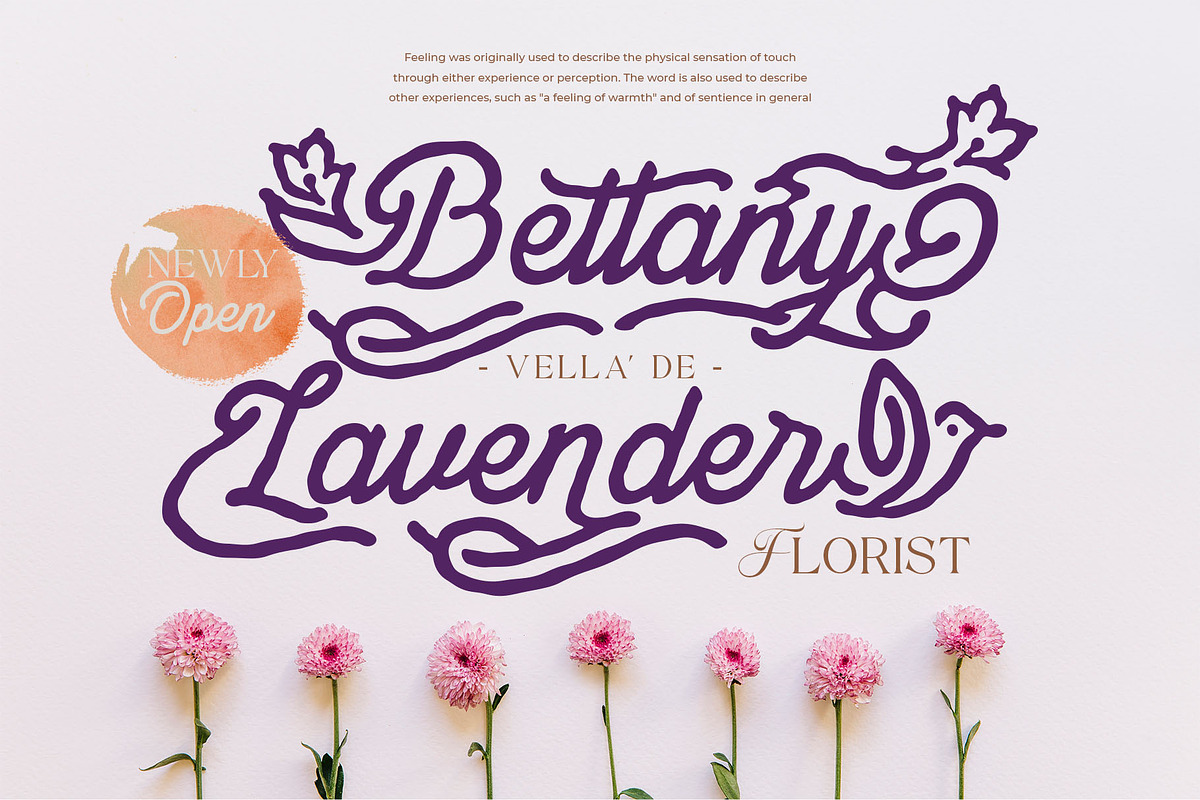Dianthus Maiden Typeface, a Script Font by alit design (Photo 5 of 17)