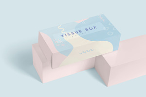 Rectangle Tissue Box Mockup