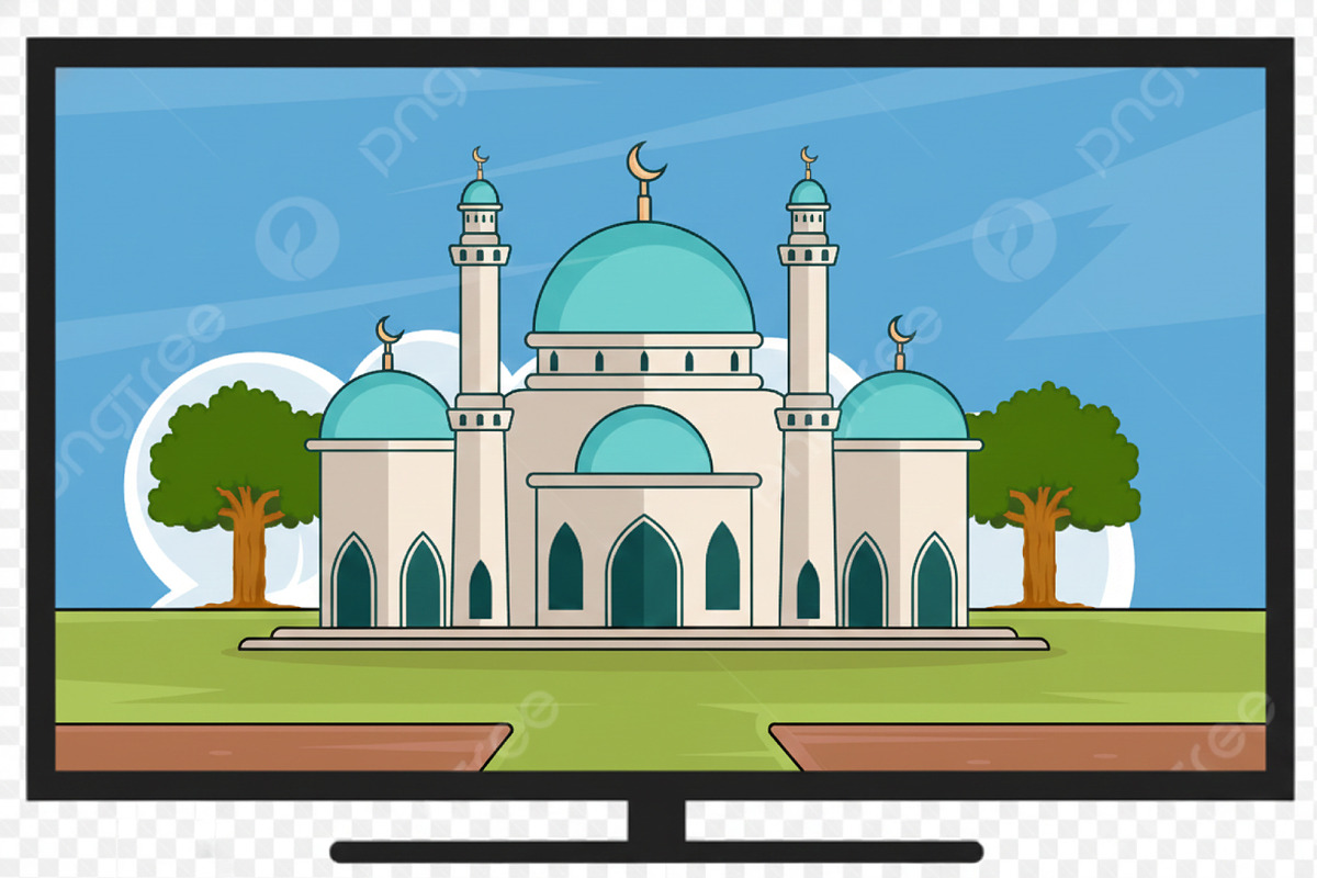 Mosque building landscaped vector, a Decorative Illustration by zyxroun shop (Photo 3 of 3)