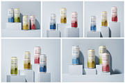Soda Can Mockup Set, a Cups & Container Mockup by mockupatelier (Thumbnail 2 of 8)
