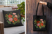 Embroidery roses and peonies, an Illustration by Matrioshka (Thumbnail 2 of 9)