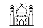 Minimalist mosque illustration icon, an Outline Icon by Nurlan's shop (Thumbnail 2 of 2)