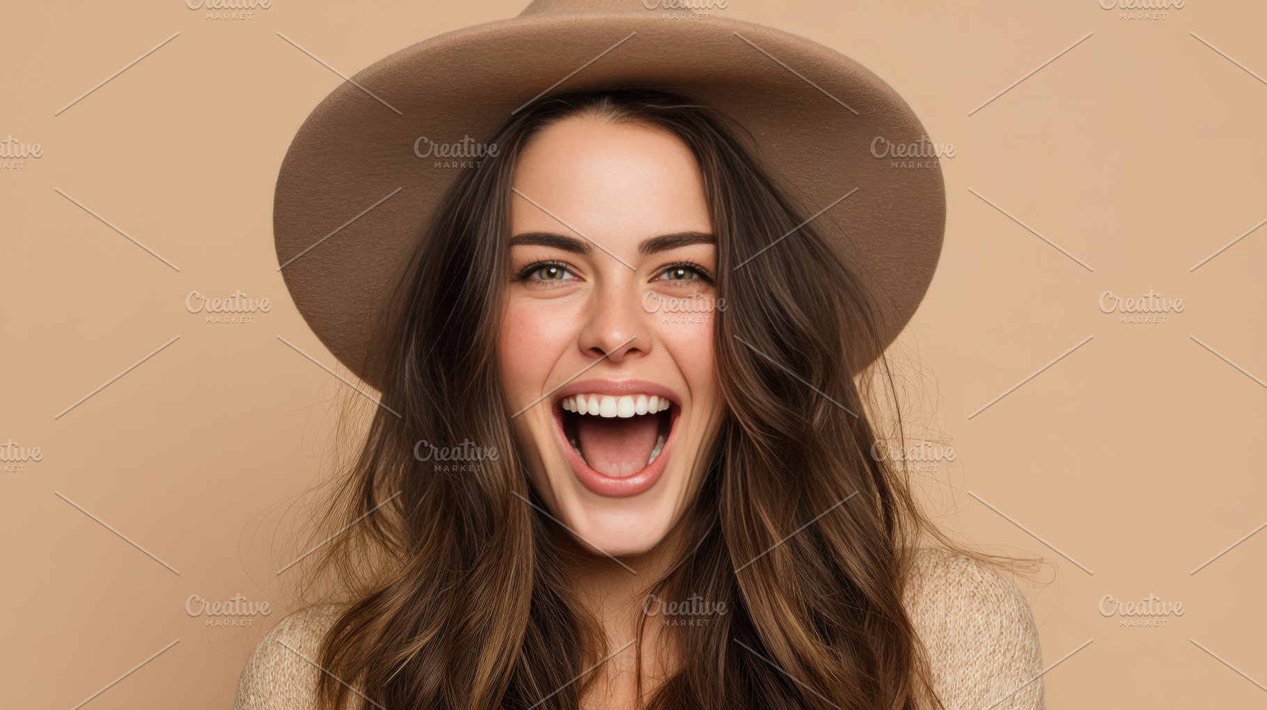 Joyful woman with a wide smile, a Photo by Beautiful things