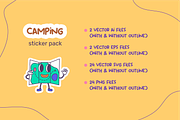 Camping sticker pack, a Decorative Illustration by Kate Liusto (Thumbnail 3 of 6)