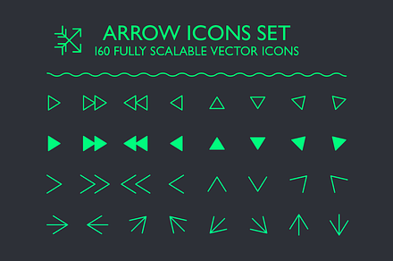 Arrow Icons Set, an Icon by Ema Dimitrova