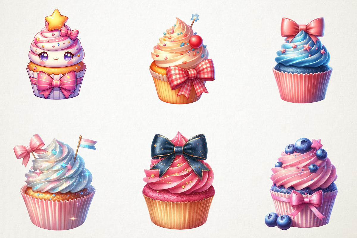 4th Of July Coquette Cupcake Sublima, a Seasonal Illustration by RobertsArt (Photo 4 of 7)