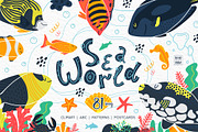 Sea world fish vector clipart, an Animal Illustration by Brandianna (Thumbnail 1 of 8)