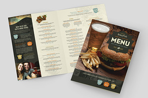 Brew Pub Menu Template, a Brochure Template by StockLayouts