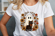 Cute Halloween Ghost and Cat Png, a Work Illustration by Sublimation Artist (Thumbnail 5 of 9)