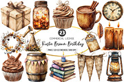 Watercolor Rustic Brown Birthday, an Illustration by SinaCreation (Thumbnail 1 of 5)