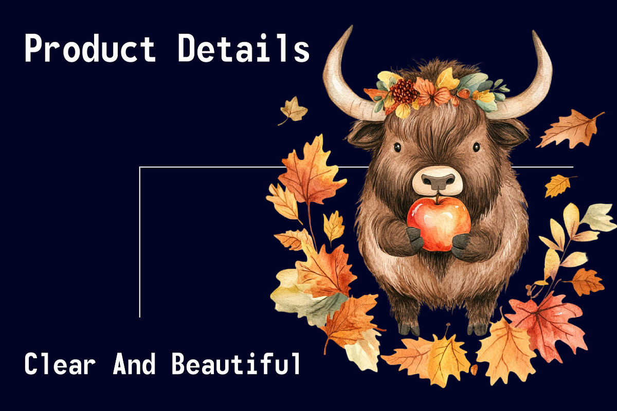 Autumn Bison Sublimation Clipart, an Illustration by CitraGraphics (Photo 5 of 6)