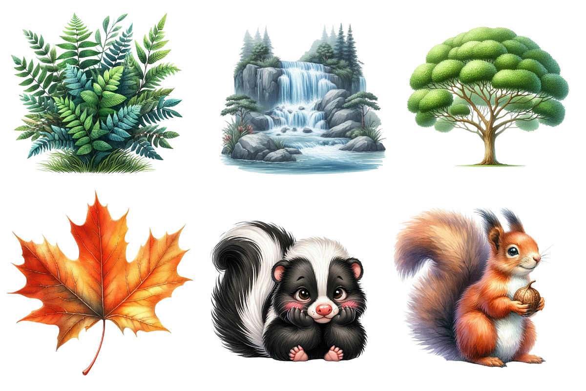 Cute Woodland Animal Clipart, an Illustration by CreationArt (Photo 4 of 5)