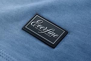 Clothing Label 3D Logo Mockup