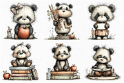 Back to School Panda Clipart, an Animal Illustration by Libby Wishes (Thumbnail 5 of 5)
