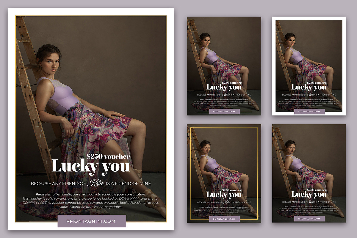 LUCKY YOU VOUCHER TEMPLATE, a Social Media Template by DESIGN HQ (Photo 2 of 2)