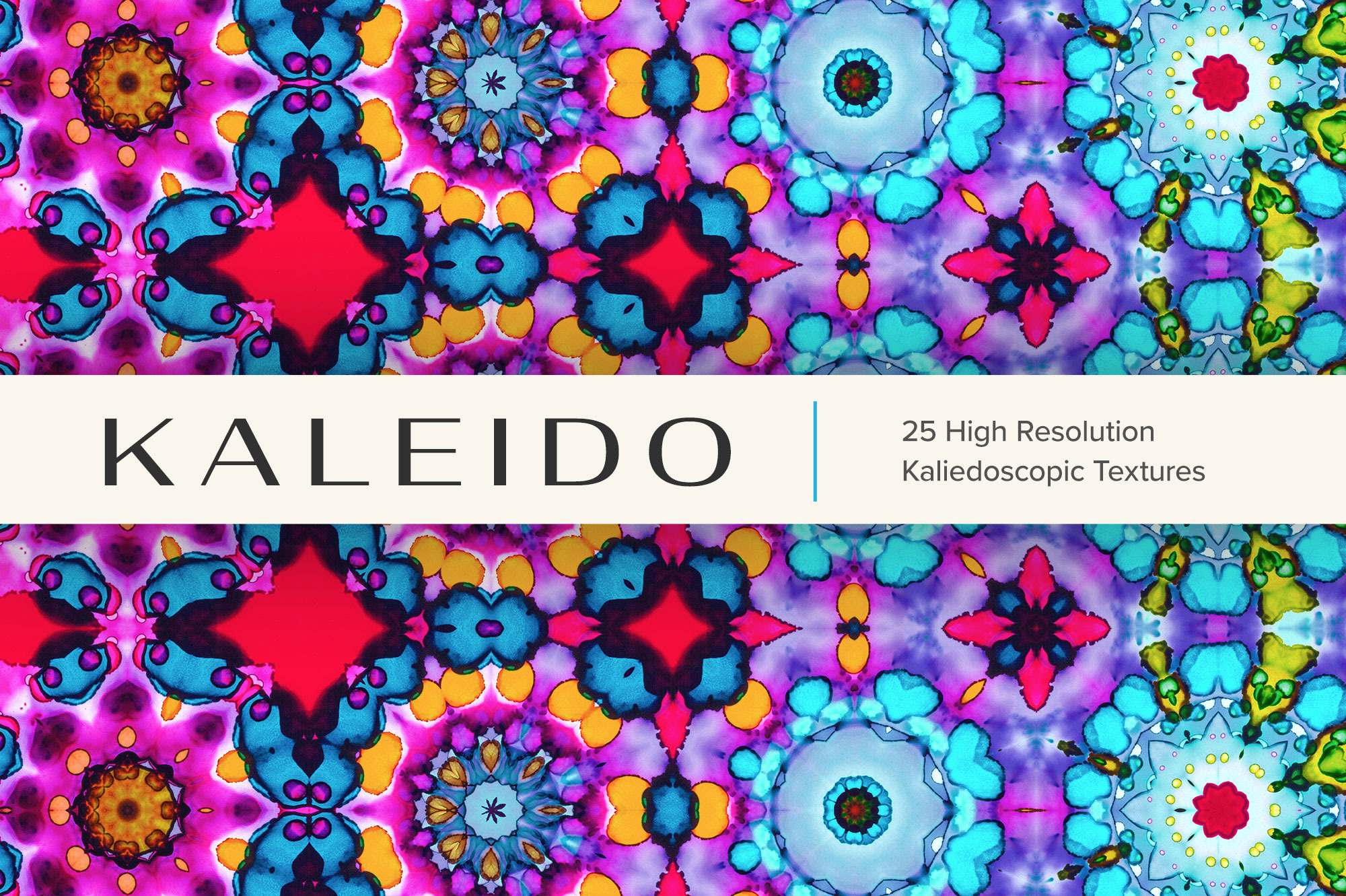 Kaleido: 25 Kaleidoscopic Textures, a Texture Graphic by Chroma Supply