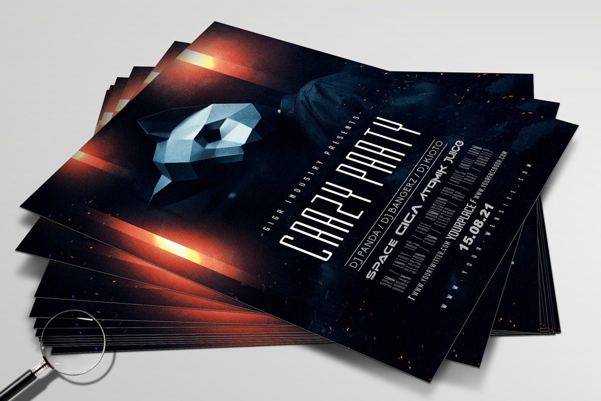 Crazy Party | Club & Deejay Flyer, a Flyer Template by GIGA-TEMPLATE (Photo 3 of 7)