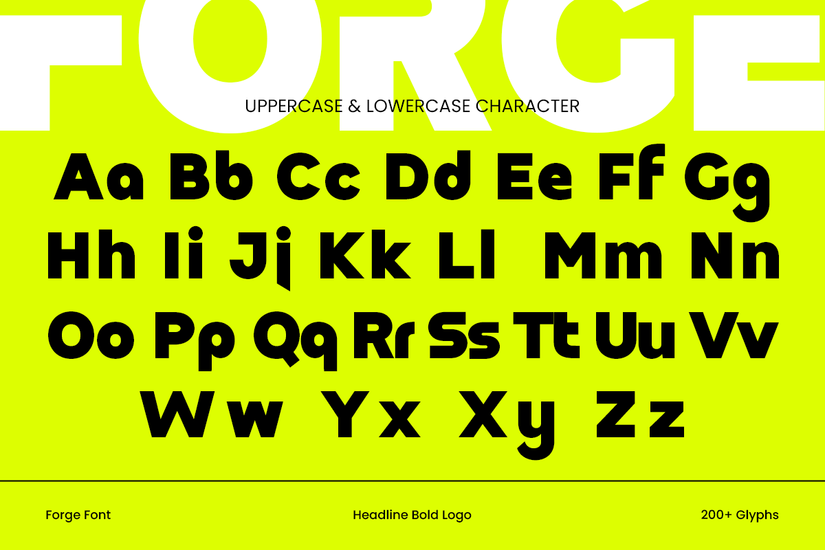Forge - Headline Bold Logo Font, a Sans Serif Font by TokoPress (Photo 8 of 12)