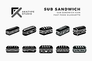 Sub Sandwich Icon Vector, an Icon by Akatype Studio (Thumbnail 1 of 3)