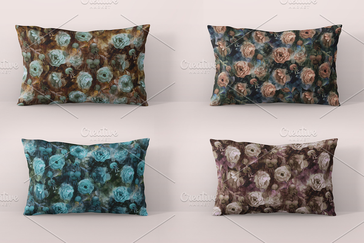 Moody Roses Seamless Patterns, a Pattern Graphic by Sveta Aho