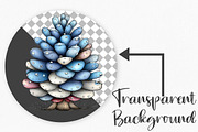 Whimsical Icy Blue Christmas Clipart, an Illustration by Canvas Craft (Thumbnail 2 of 7)