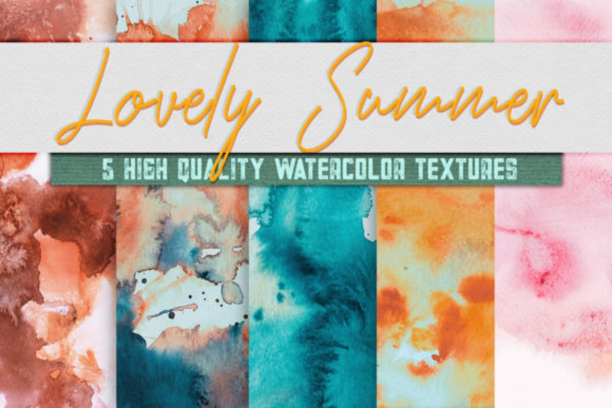 Watercolor Texture Pack Hand Painted, a Texture Graphic by Akrinity Digital (Photo 1 of 3)